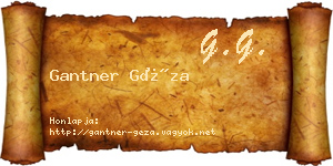 Gantner Géza névjegykártya