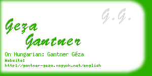 geza gantner business card